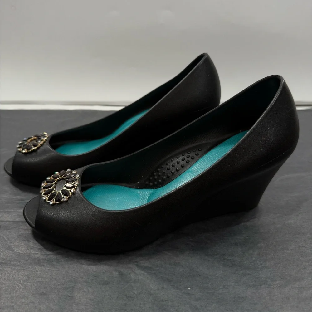 EUC Oka-B Black Jessica Wedges - Picture 5 of 12